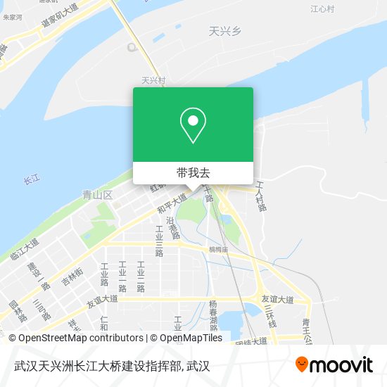 武汉天兴洲长江大桥建设指挥部地图