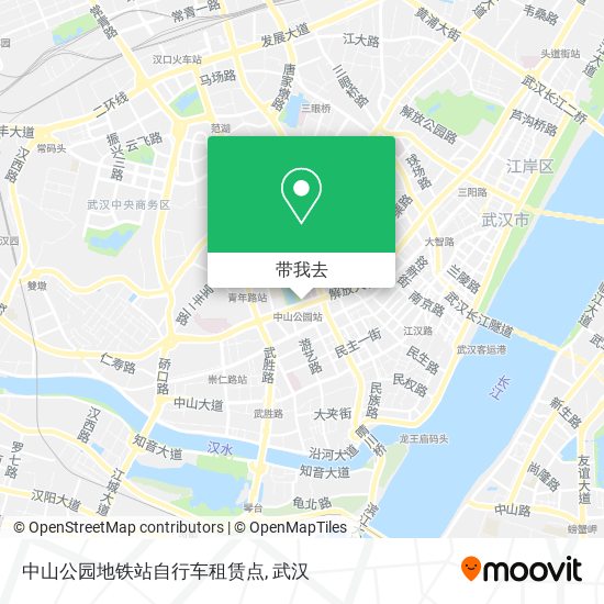 中山公园地铁站自行车租赁点地图