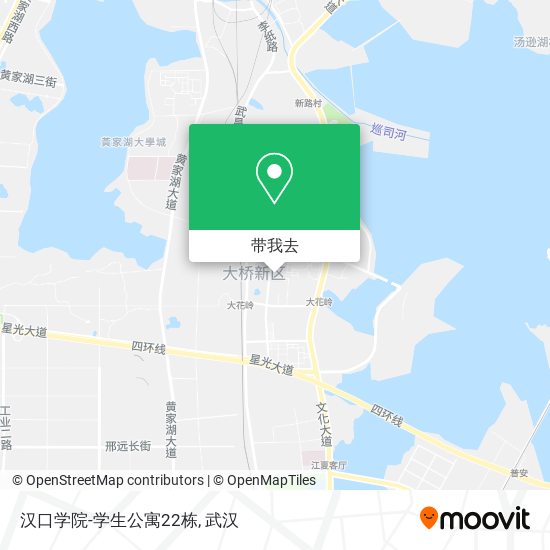 汉口学院-学生公寓22栋地图
