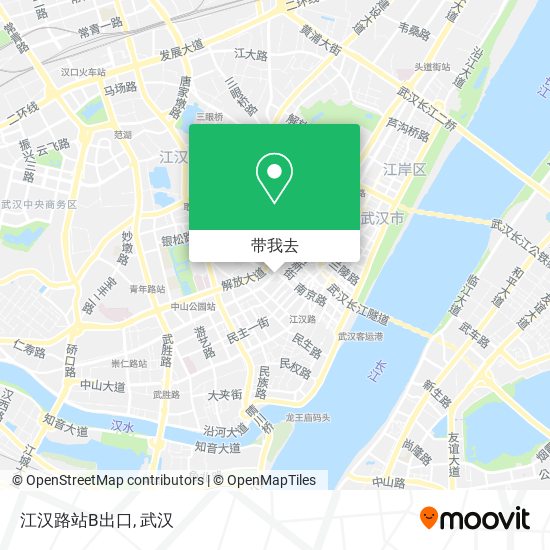 江汉路站B出口地图