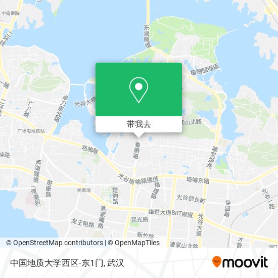 中国地质大学西区-东1门地图