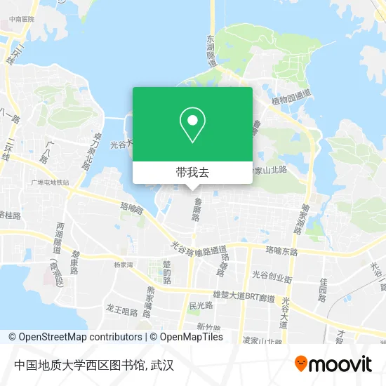 中国地质大学西区图书馆地图