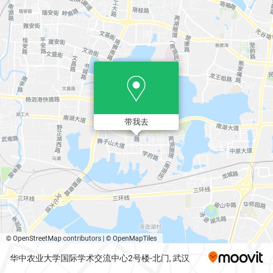 华中农业大学国际学术交流中心2号楼-北门地图