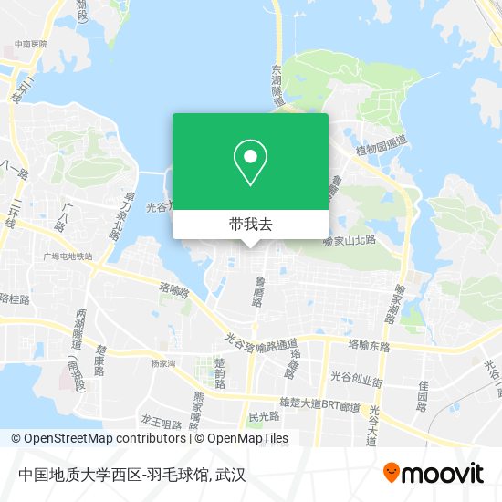 中国地质大学西区-羽毛球馆地图