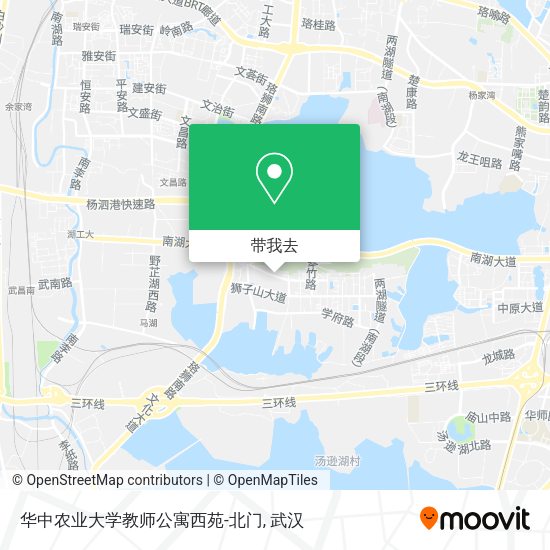 华中农业大学教师公寓西苑-北门地图