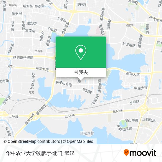 华中农业大学硕彦厅-北门地图