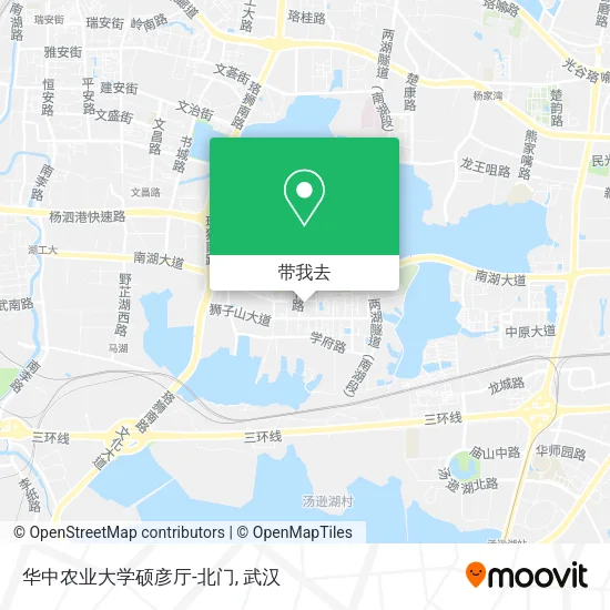华中农业大学硕彦厅-北门地图