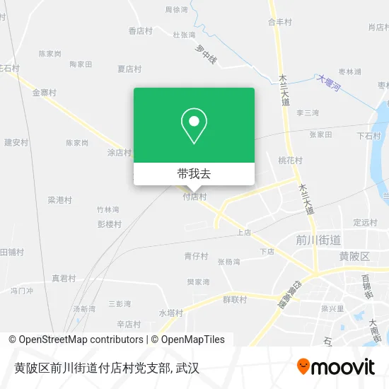 黄陂区前川街道付店村党支部地图