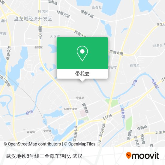 武汉地铁8号线三金潭车辆段地图