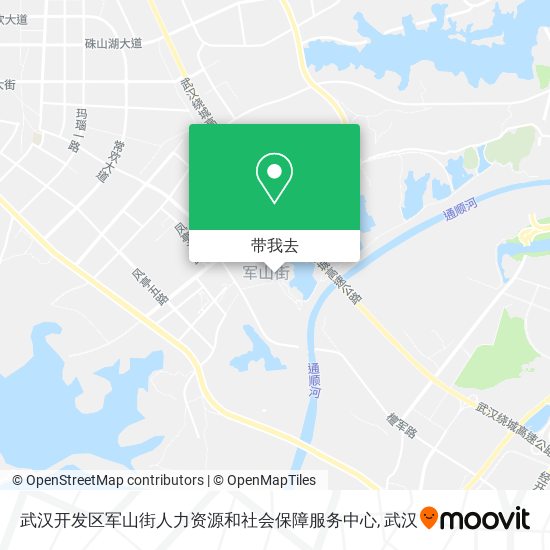 武汉开发区军山街人力资源和社会保障服务中心地图