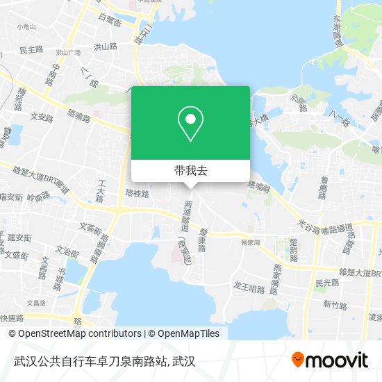 武汉公共自行车卓刀泉南路站地图
