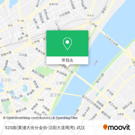 520路(黄浦大街分金街-汉阳大道周湾)地图