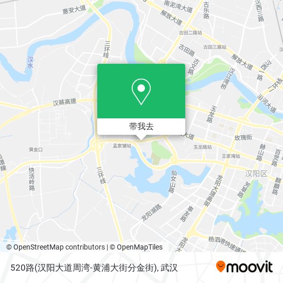 520路(汉阳大道周湾-黄浦大街分金街)地图