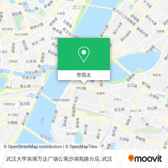 武汉大学东湖万达广场公寓沙湖苑路分店地图