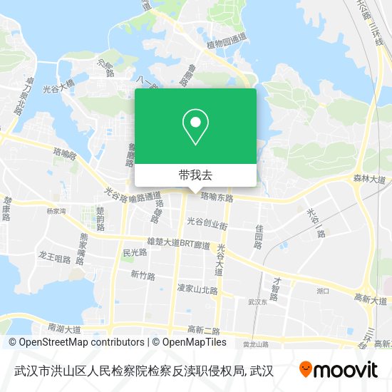 武汉市洪山区人民检察院检察反渎职侵权局地图