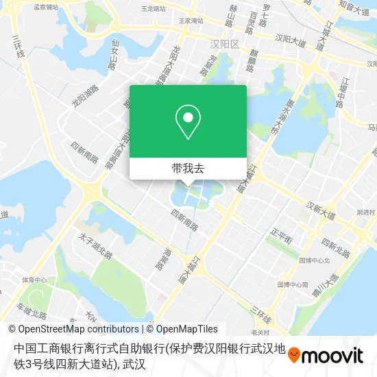 中国工商银行离行式自助银行(保护费汉阳银行武汉地铁3号线四新大道站)地图