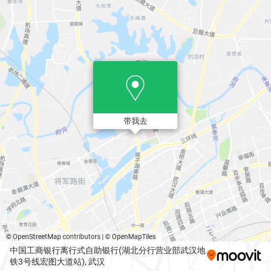 中国工商银行离行式自助银行(湖北分行营业部武汉地铁3号线宏图大道站)地图