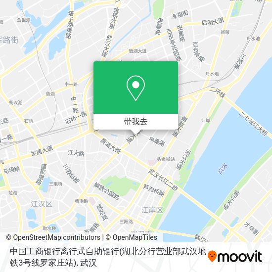 中国工商银行离行式自助银行(湖北分行营业部武汉地铁3号线罗家庄站)地图