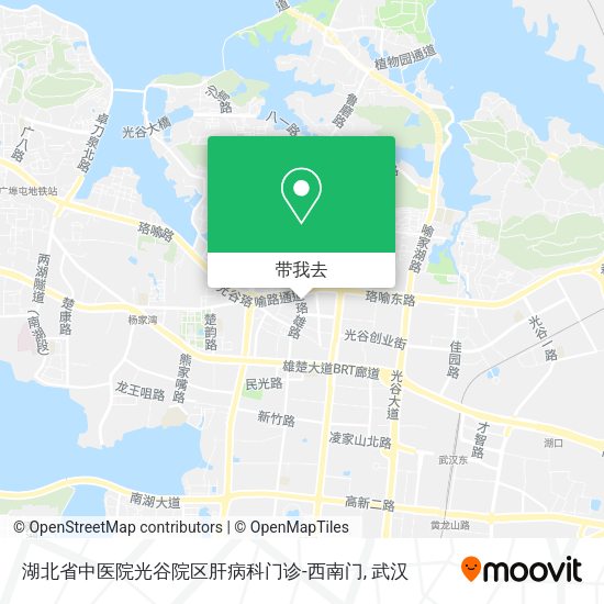 湖北省中医院光谷院区肝病科门诊-西南门地图