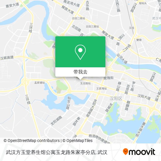 武汉方玉堂养生馆公寓玉龙路朱家亭分店地图