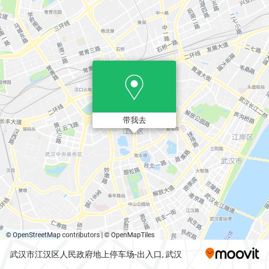 武汉市江汉区人民政府地上停车场-出入口地图