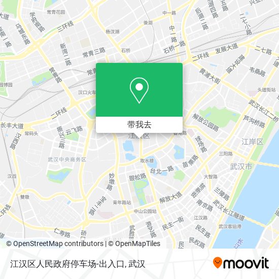江汉区人民政府停车场-出入口地图