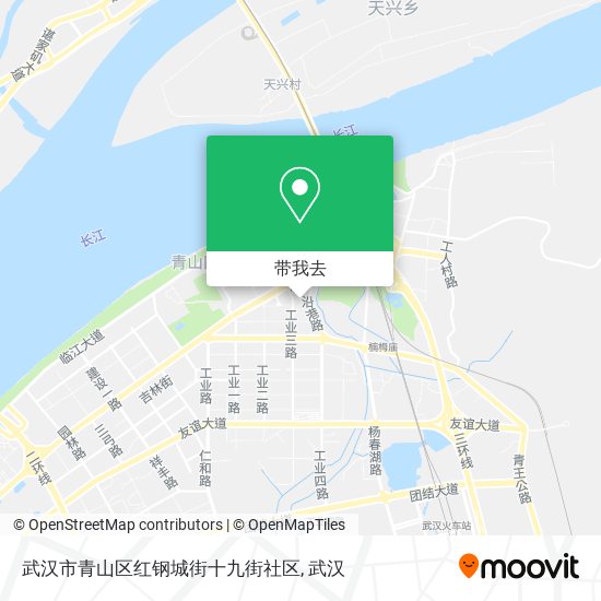 武汉市青山区红钢城街十九街社区地图