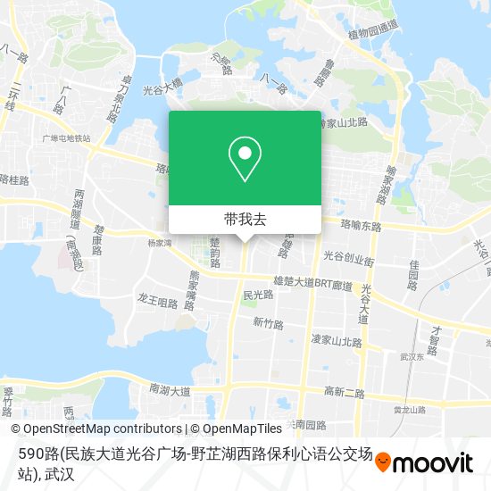 590路(民族大道光谷广场-野芷湖西路保利心语公交场站)地图