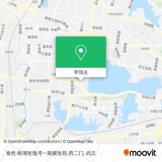 泰然·南湖玫瑰湾一期紫玫苑-西二门地图