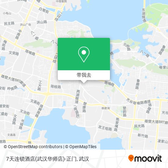 7天连锁酒店(武汉华师店)-正门地图