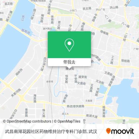 武昌南湖花园社区药物维持治疗专科门诊部地图