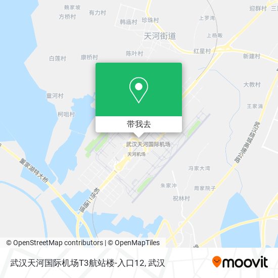 武汉天河国际机场T3航站楼-入口12地图