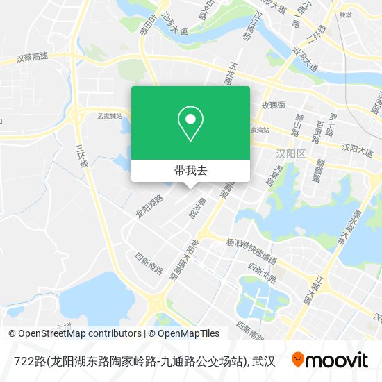 722路(龙阳湖东路陶家岭路-九通路公交场站)地图