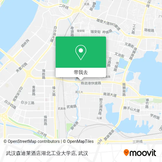 武汉森迪莱酒店湖北工业大学店地图