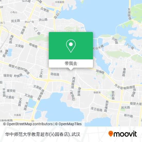 华中师范大学教育超市(沁园春店)地图