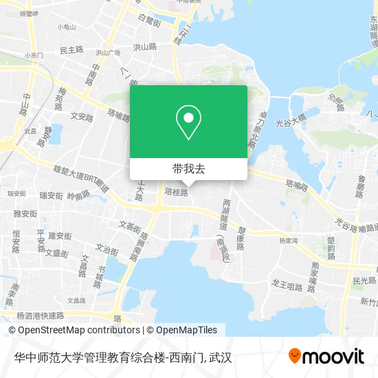 华中师范大学管理教育综合楼-西南门地图