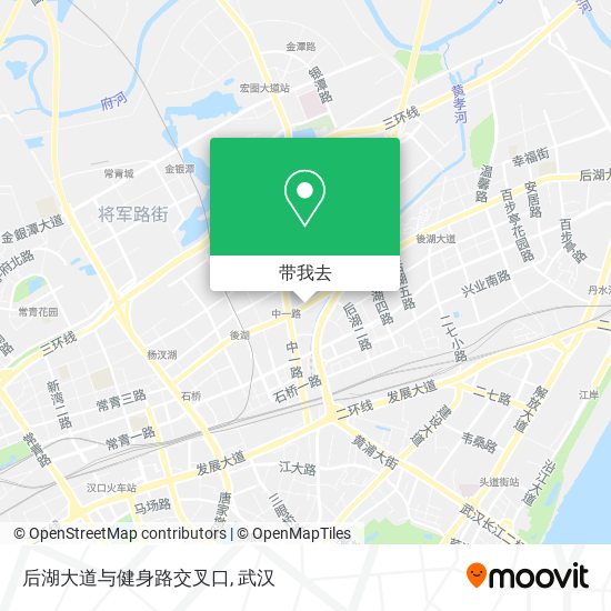 后湖大道与健身路交叉口地图