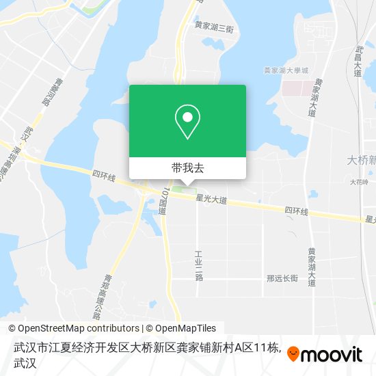 武汉市江夏经济开发区大桥新区龚家铺新村A区11栋地图