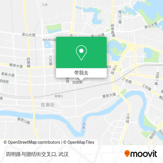 四明路与团结街交叉口地图