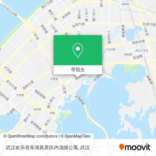 武汉欢乐谷东湖风景区内顶级公寓地图