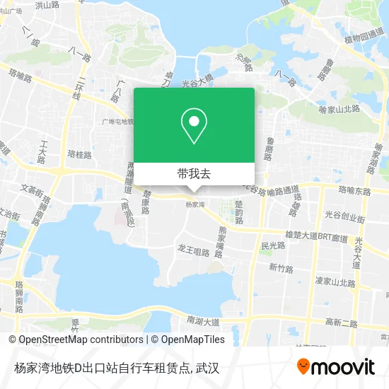杨家湾地铁D出口站自行车租赁点地图
