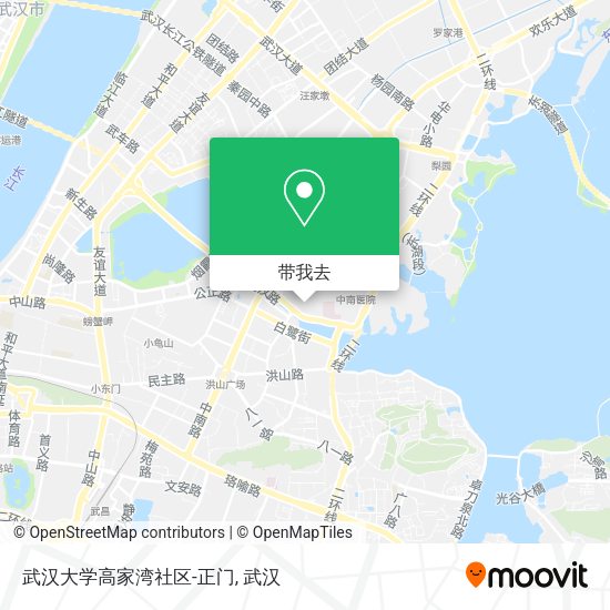 武汉大学高家湾社区-正门地图