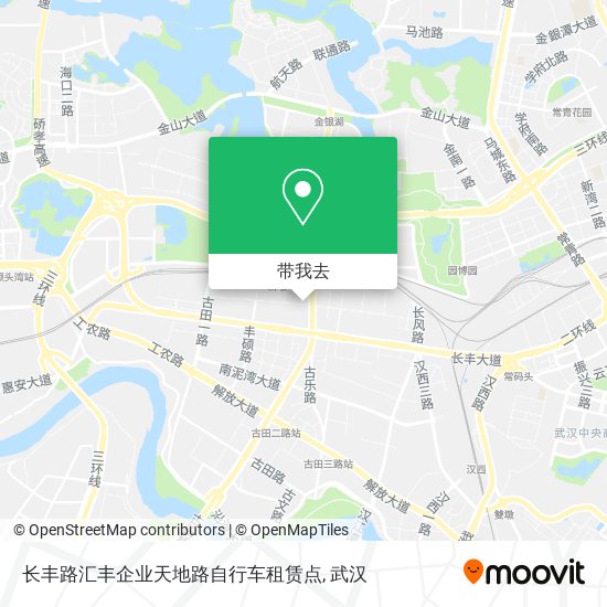 长丰路汇丰企业天地路自行车租赁点地图