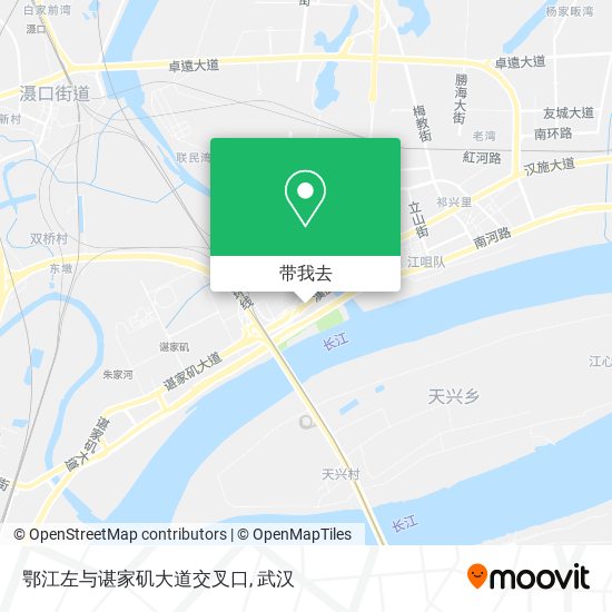 鄂江左与谌家矶大道交叉口地图