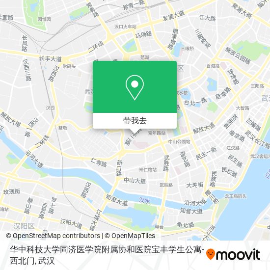 华中科技大学同济医学院附属协和医院宝丰学生公寓-西北门地图