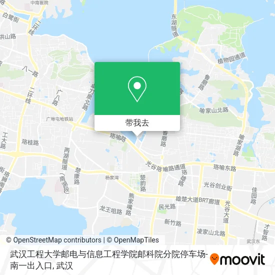 武汉工程大学邮电与信息工程学院邮科院分院停车场-南一出入口地图