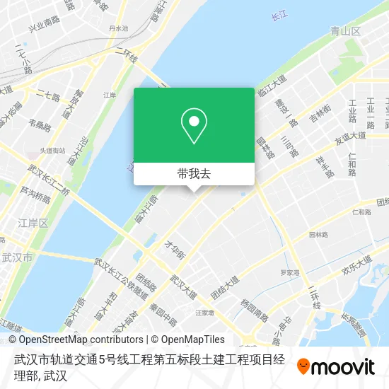 武汉市轨道交通5号线工程第五标段土建工程项目经理部地图
