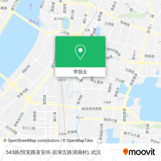 543路(恒安路富安街-后湖五路淌湖村)地图