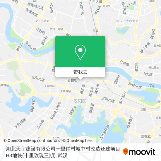 湖北天宇建设有限公司十里铺村城中村改造还建项目H3地块(十里玫瑰三期)地图