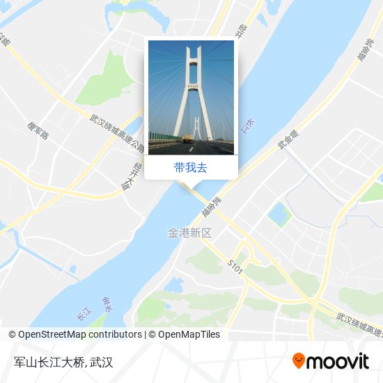 军山长江大桥地图